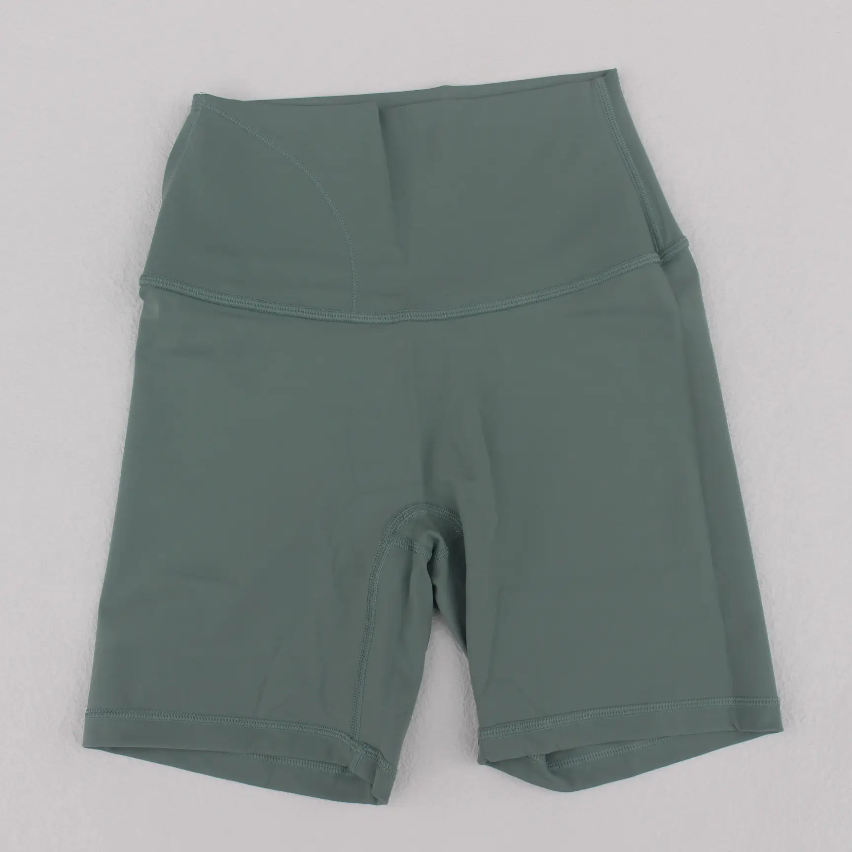 Women's Red High Waist Yoga Shorts Anti-Glare — feature 9