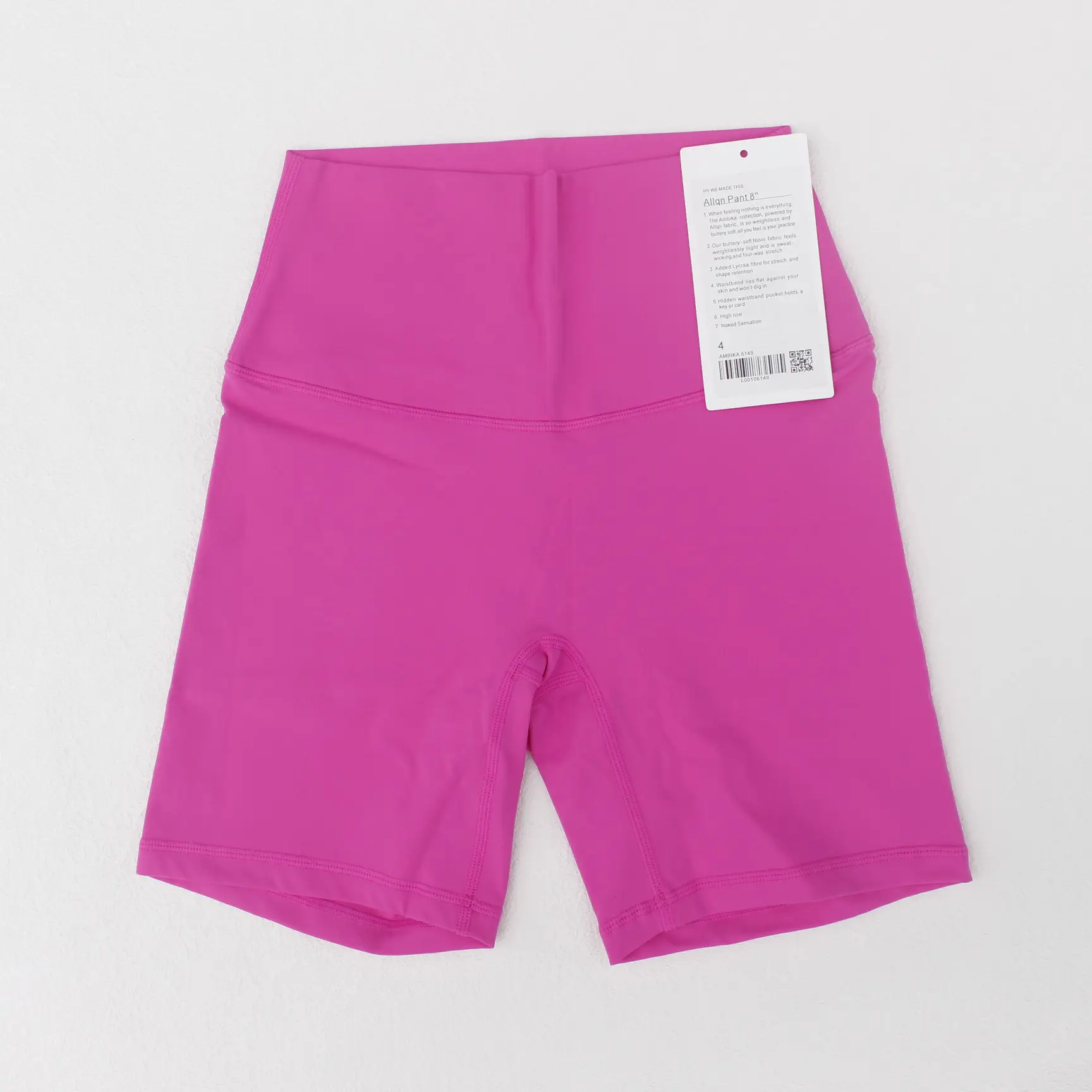 Women's Red High Waist Yoga Shorts Anti-Glare