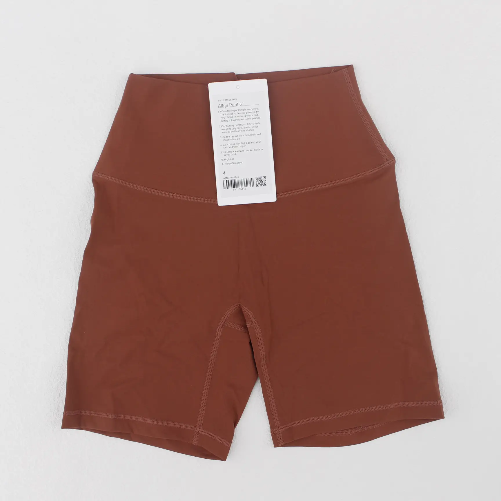Women's Red High Waist Yoga Shorts Anti-Glare