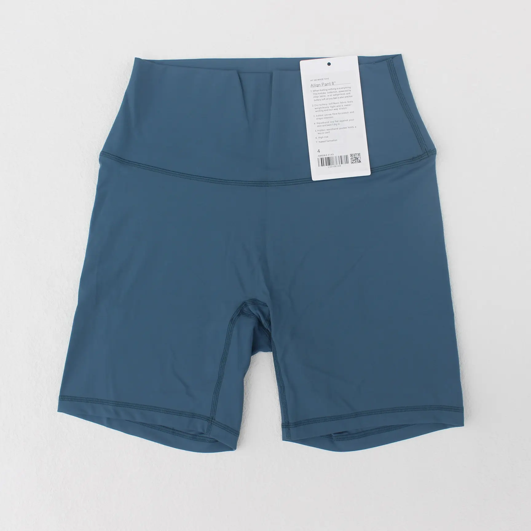 Women's Red High Waist Yoga Shorts Anti-Glare