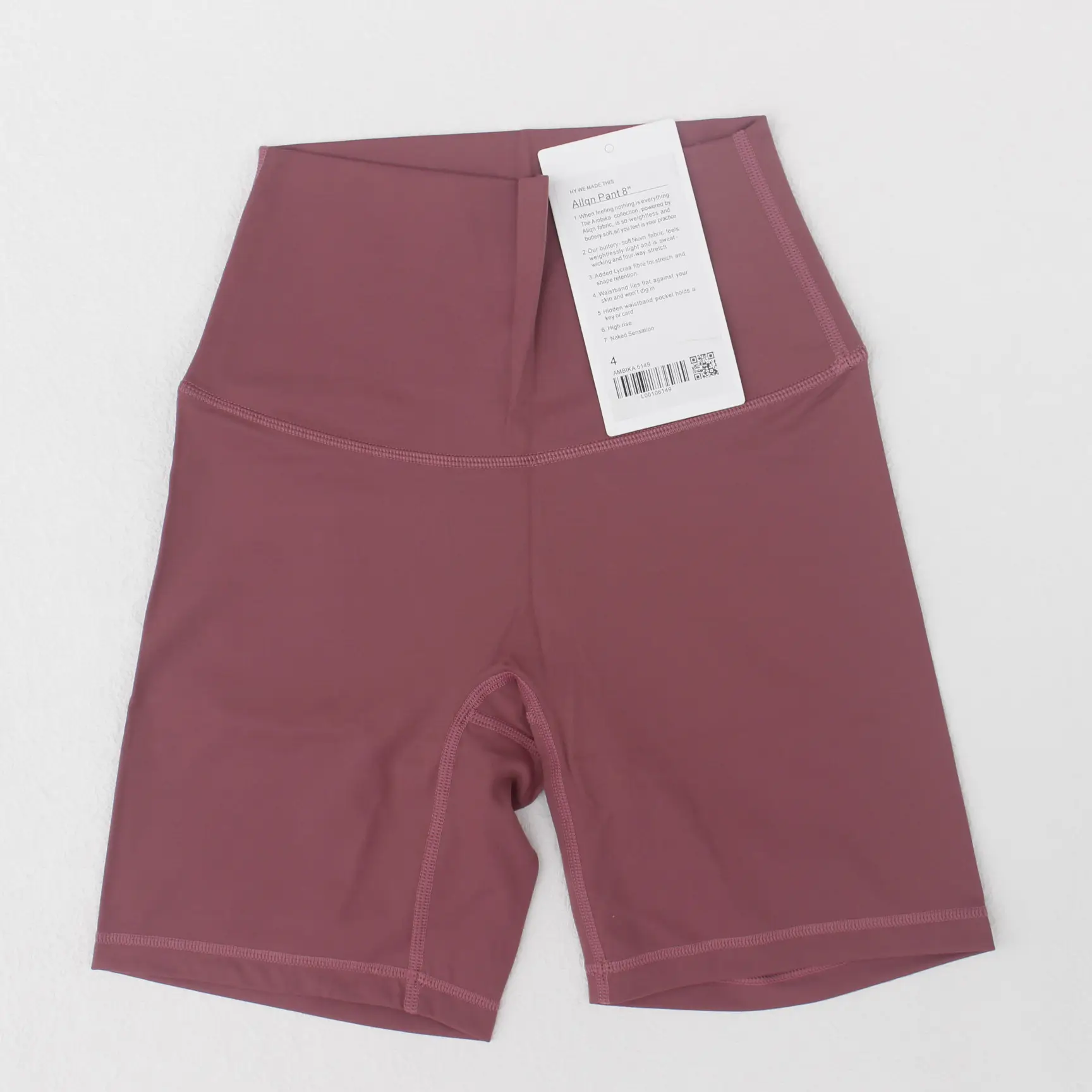 Women's Red High Waist Yoga Shorts Anti-Glare
