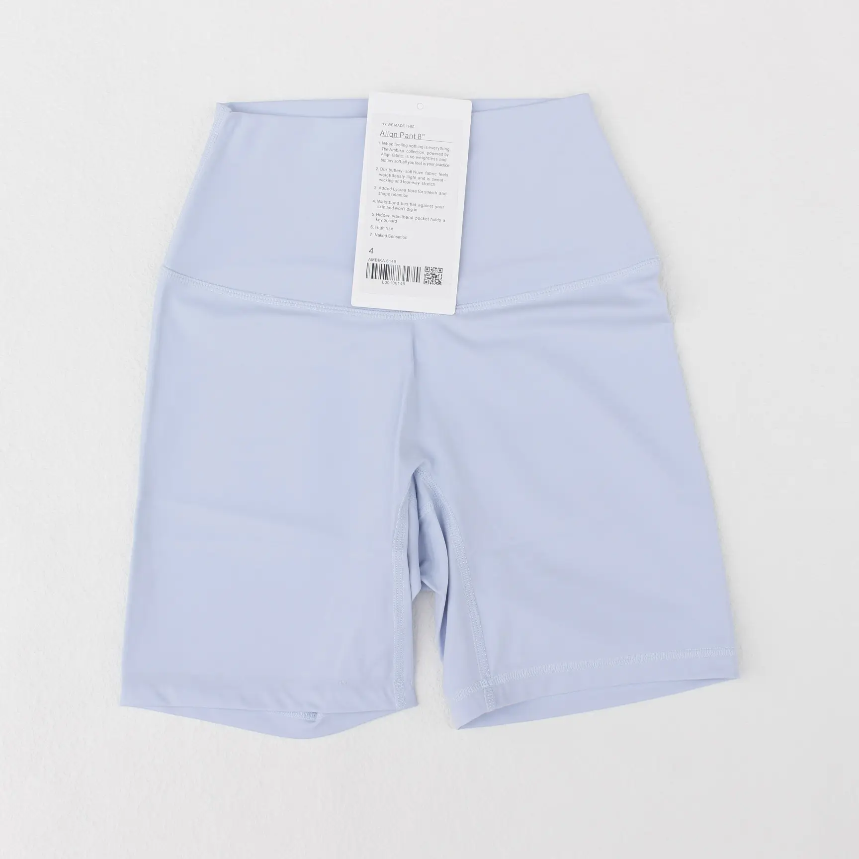 Women's Red High Waist Yoga Shorts Anti-Glare