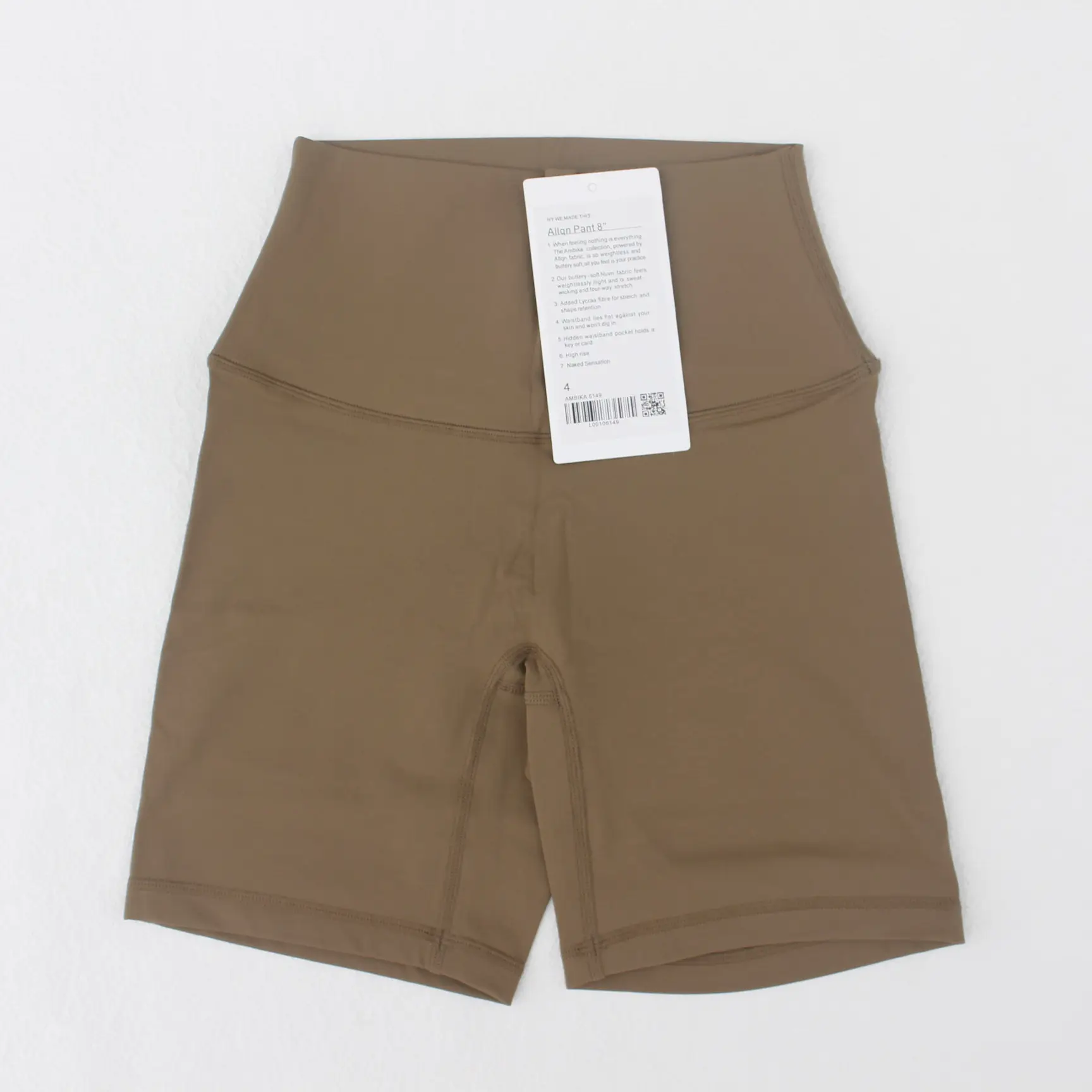 Women's Red High Waist Yoga Shorts Anti-Glare