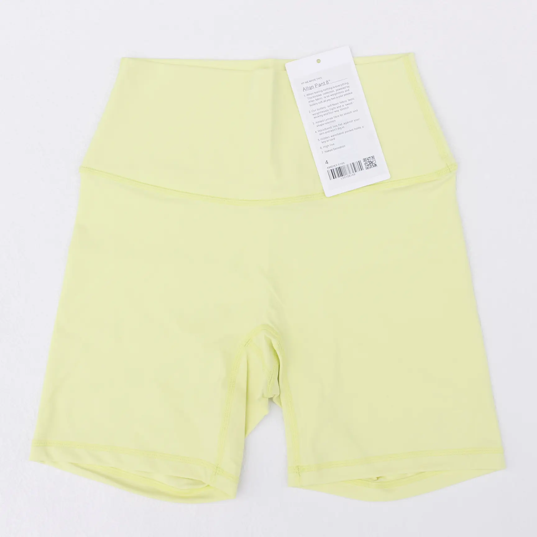 Women's Red High Waist Yoga Shorts Anti-Glare