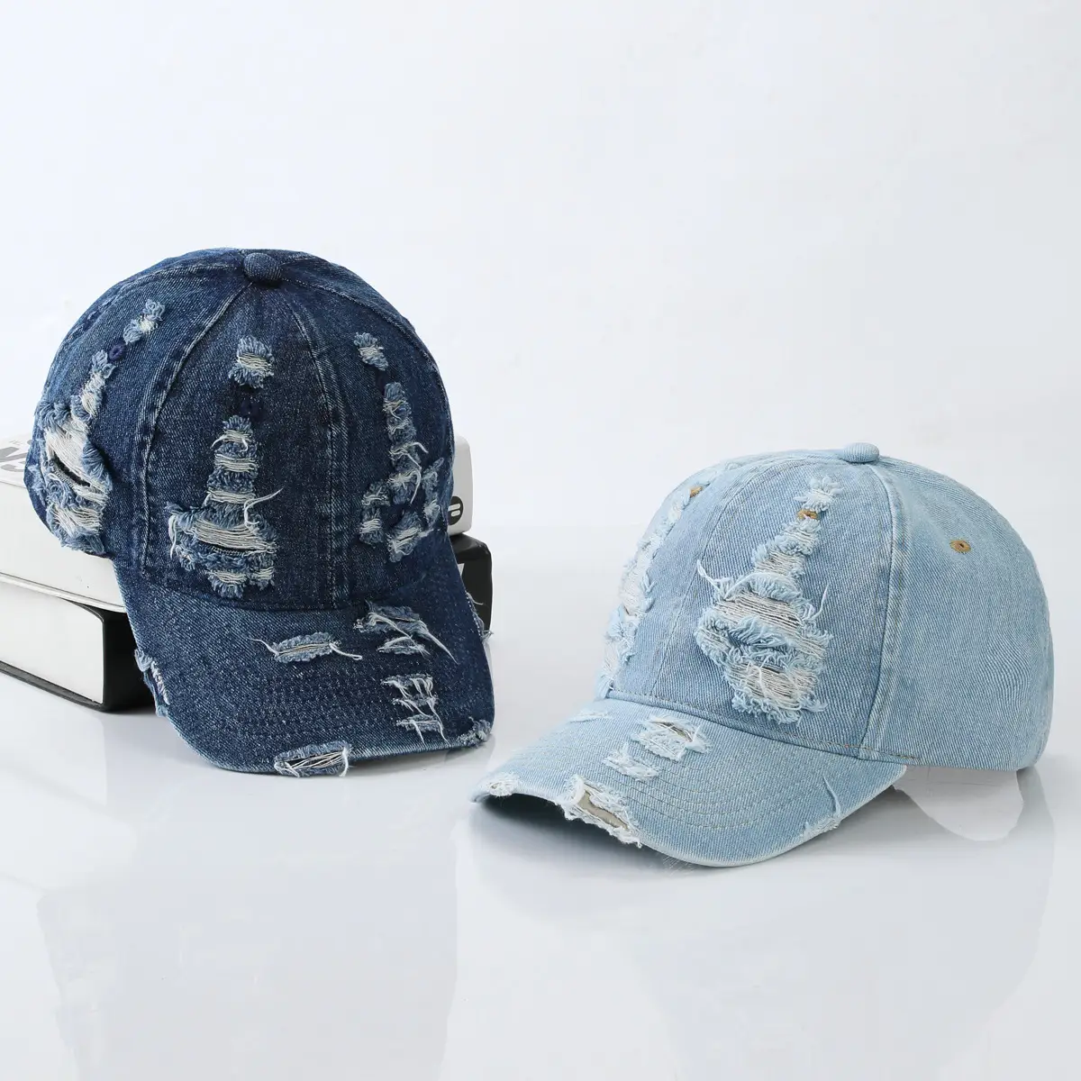 Spring & Summer Denim Peaked Caps Set - Image 6