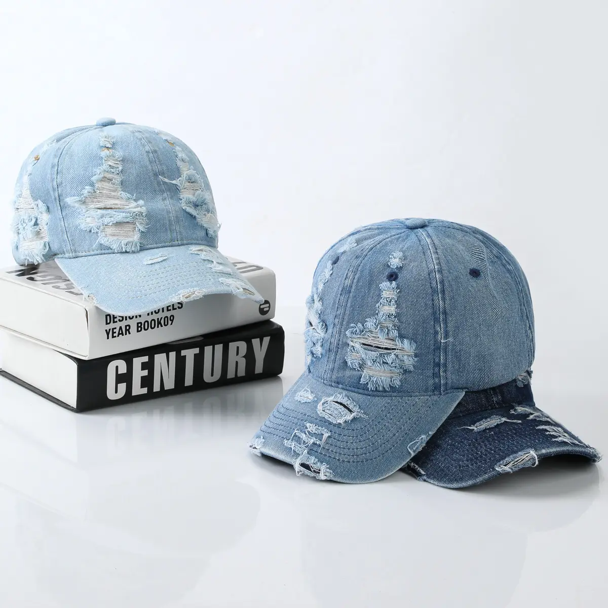 Spring & Summer Denim Peaked Caps Set — feature 9