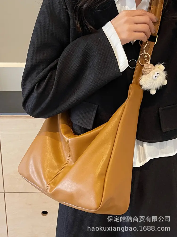 Women's Beige Crossbody Tote Bag Large Capacity Spring Summer - Image 10