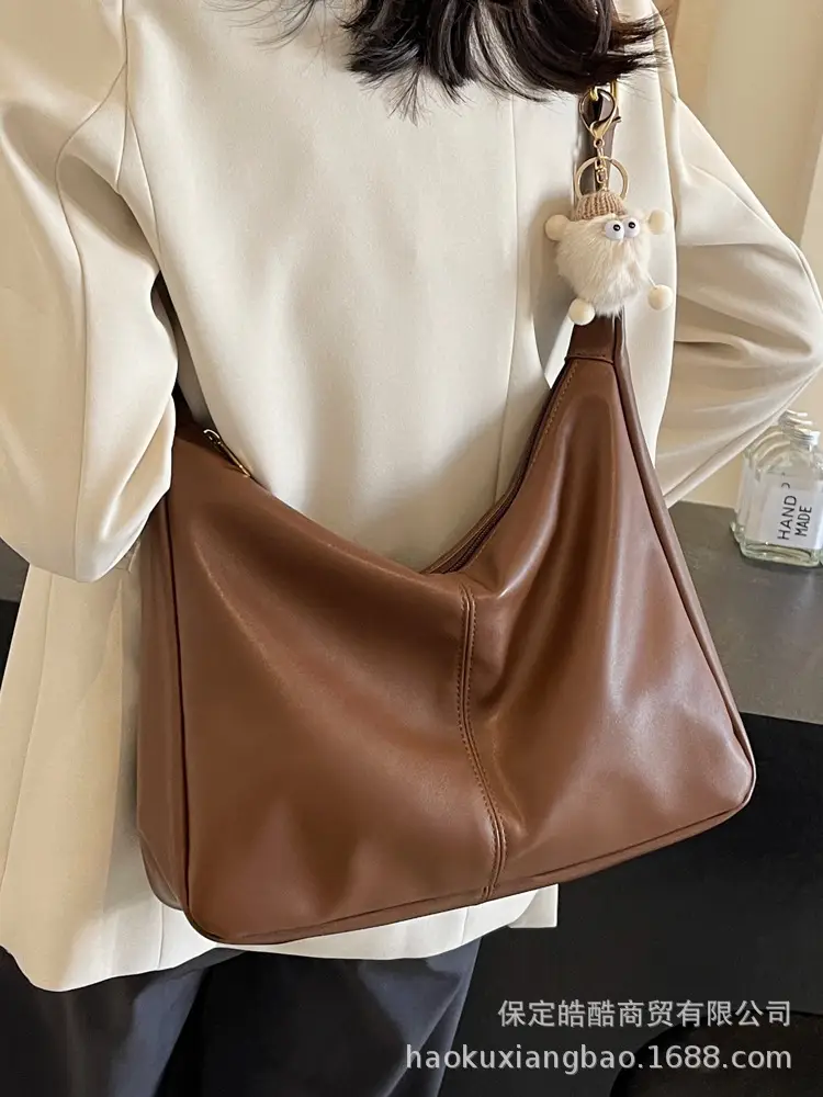 Women's Beige Crossbody Tote Bag Large Capacity Spring Summer - Image 12