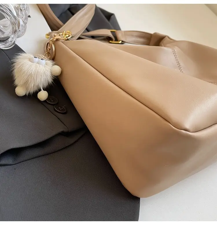 Women's Beige Crossbody Tote Bag Large Capacity Spring Summer — feature 10