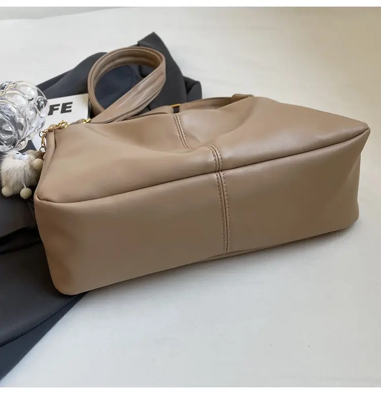 Women's Beige Crossbody Tote Bag Large Capacity Spring Summer — feature 11