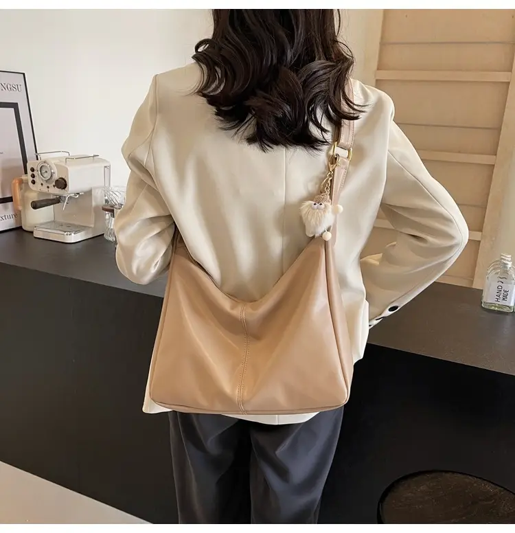 Women's Beige Crossbody Tote Bag Large Capacity Spring Summer — feature 21