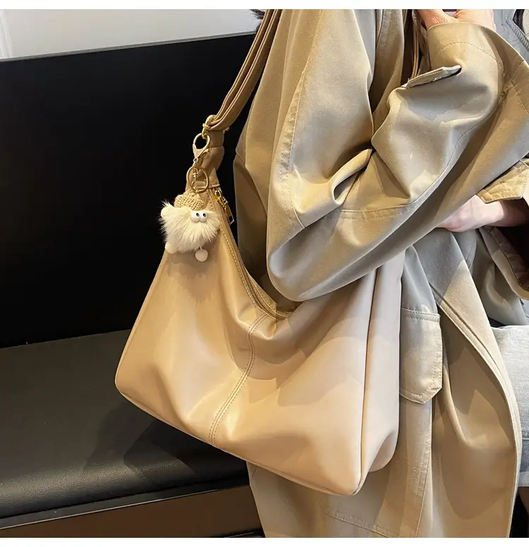 Women's Beige Crossbody Tote Bag Large Capacity Spring Summer — feature 29