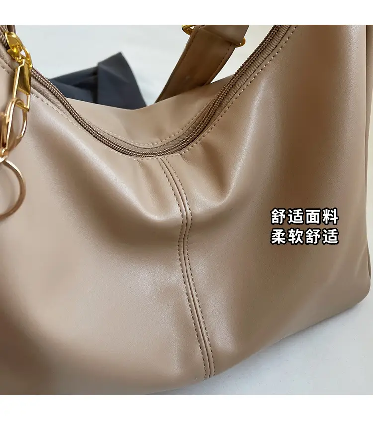 Women's Beige Crossbody Tote Bag Large Capacity Spring Summer — feature 3