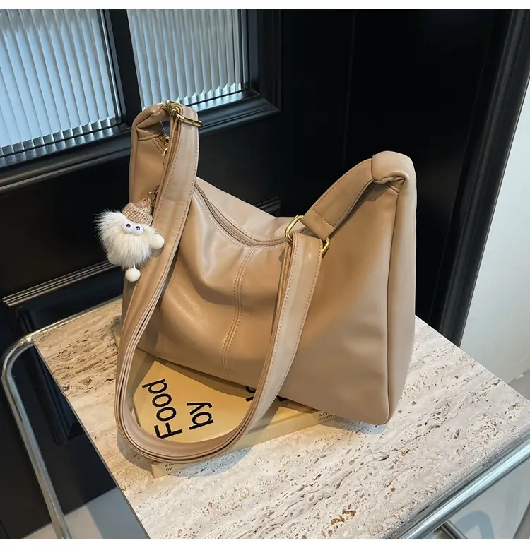 Women's Beige Crossbody Tote Bag Large Capacity Spring Summer — feature 34
