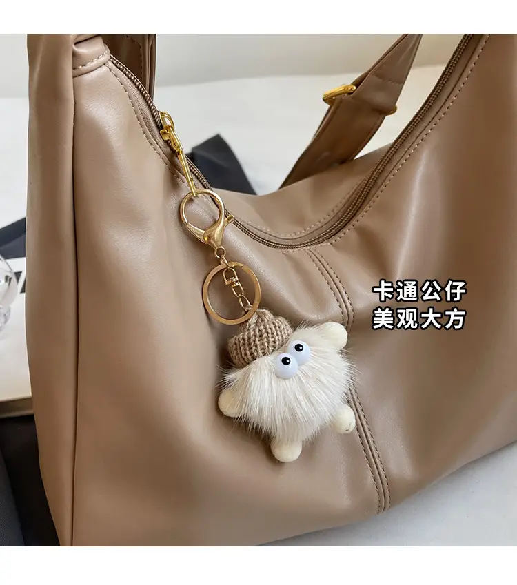 Women's Beige Crossbody Tote Bag Large Capacity Spring Summer — feature 4