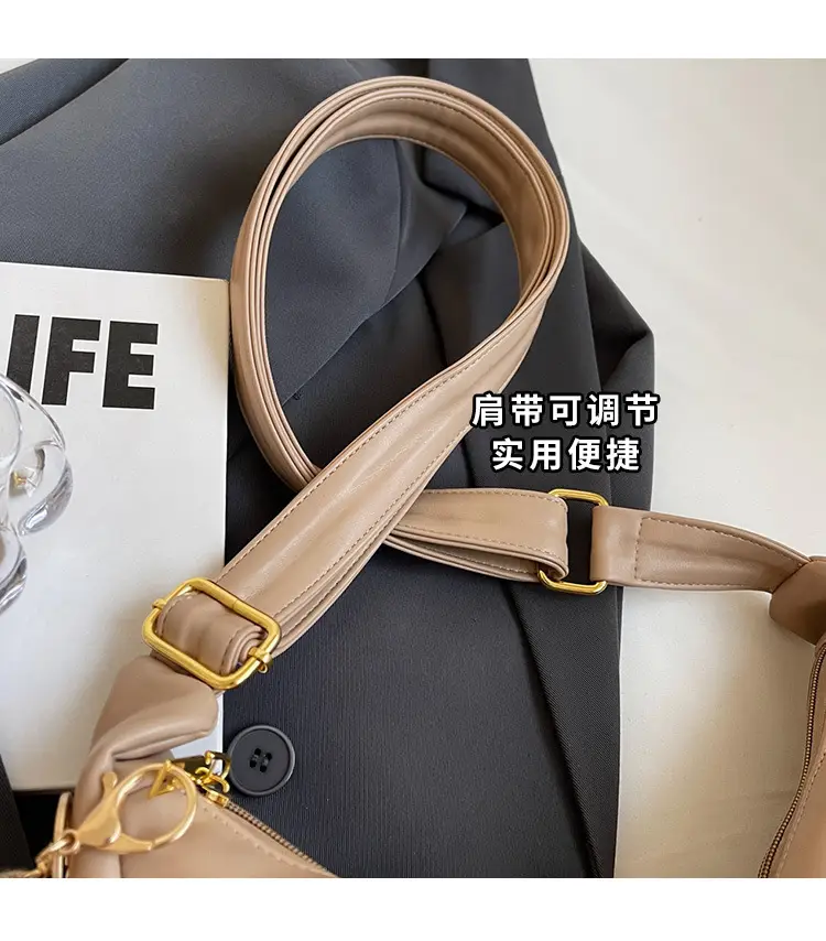 Women's Beige Crossbody Tote Bag Large Capacity Spring Summer — feature 5