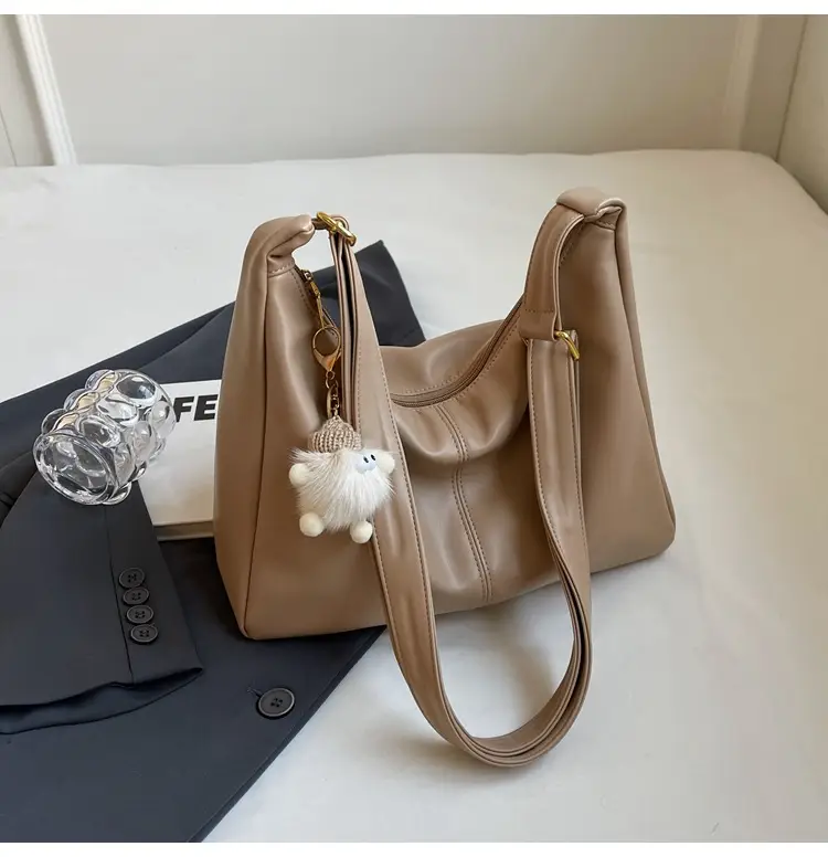 Women's Beige Crossbody Tote Bag Large Capacity Spring Summer — feature 9