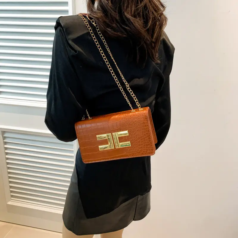 Crocodile Pattern Women's 2024 Spring Shoulder Bag - Image 8