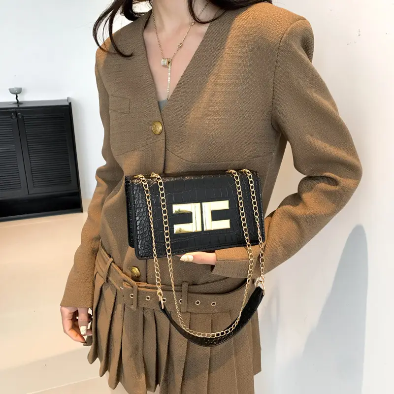 Crocodile Pattern Women's 2024 Spring Shoulder Bag - Image 9