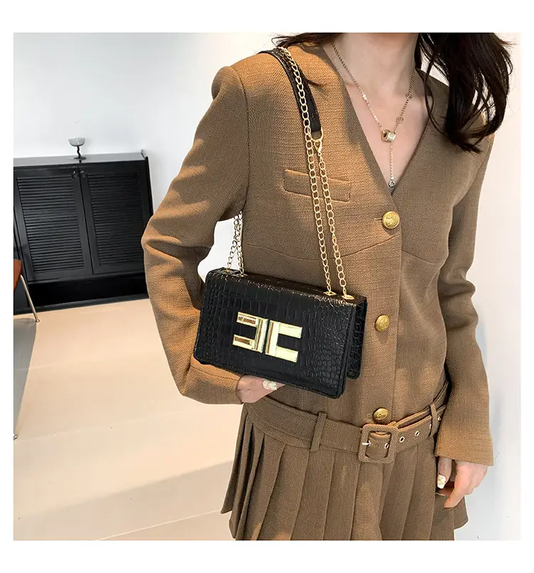 Crocodile Pattern Women's 2024 Spring Shoulder Bag — feature 20