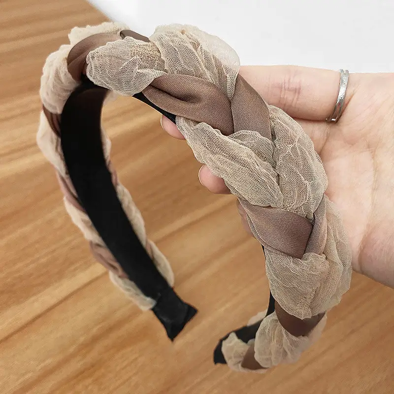 Black Flocking Hair Band for Women - Image 6