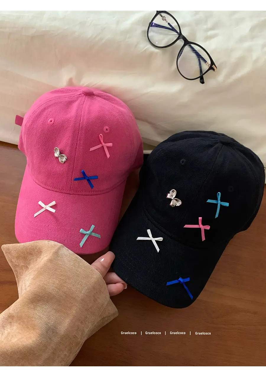 Women's Sweet Star Bow Baseball Cap Beige — feature 13