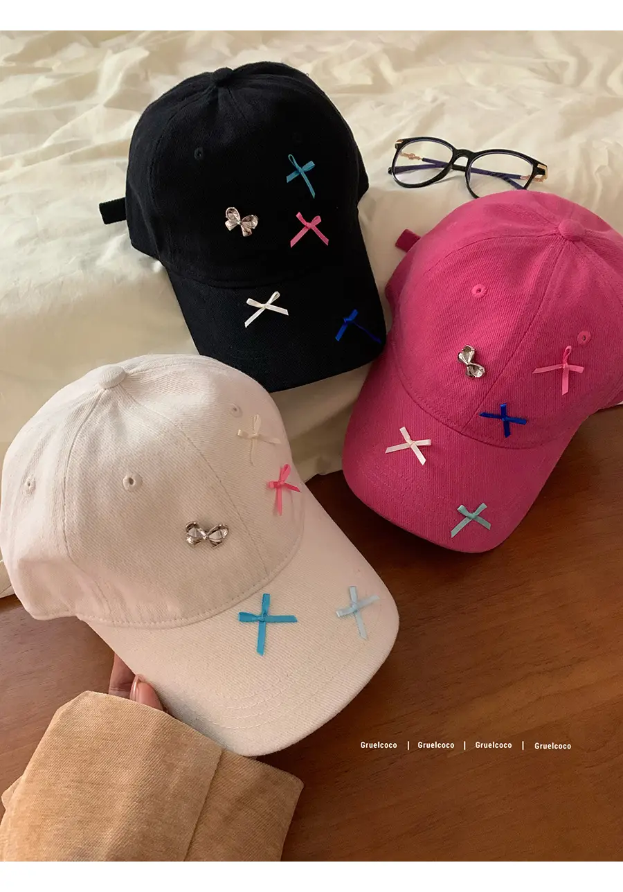 Women's Sweet Star Bow Baseball Cap Beige — feature 2