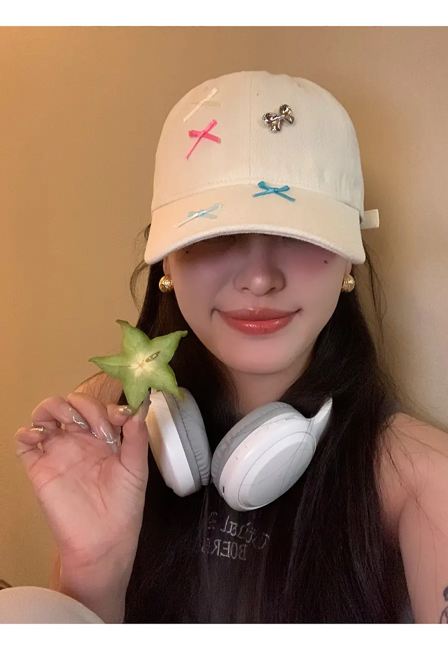 Women's Sweet Star Bow Baseball Cap Beige — feature 8
