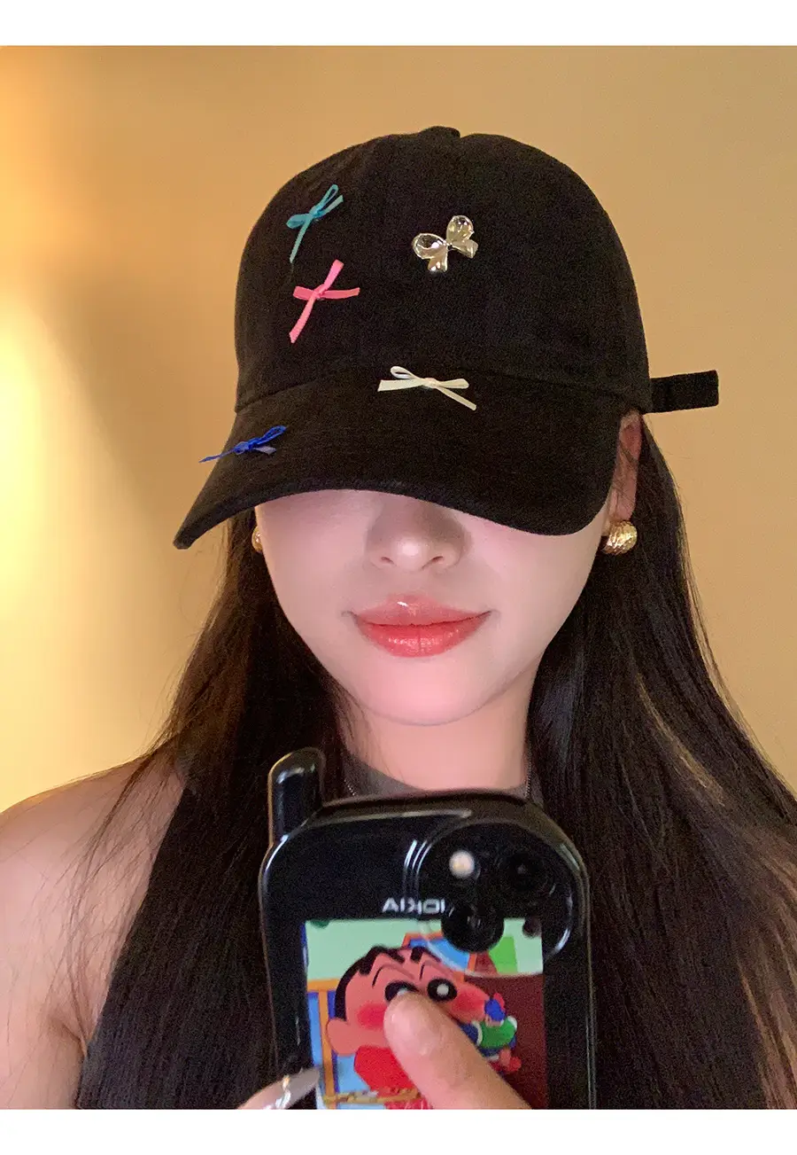 Women's Sweet Star Bow Baseball Cap Beige — feature 9