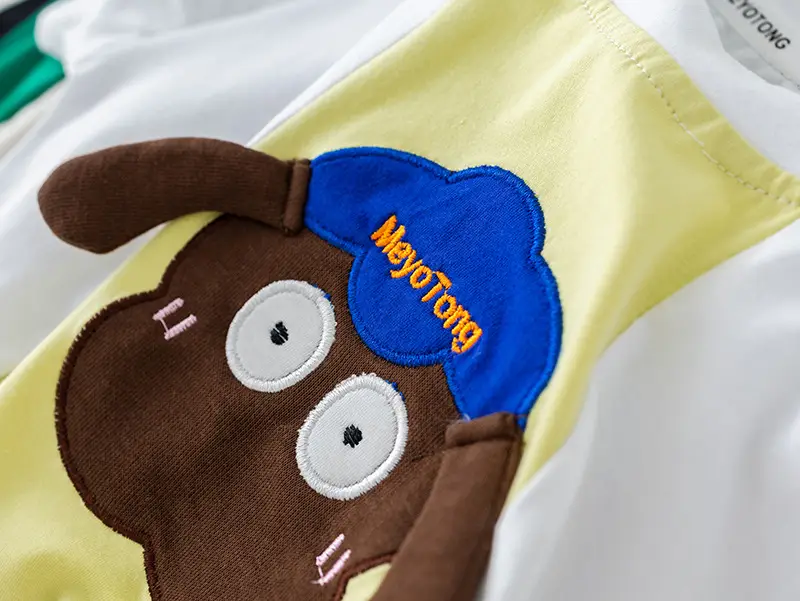 2024 Boys Cotton T-Shirt Suit Green Denim Shorts Korean Cartoon — feature 14