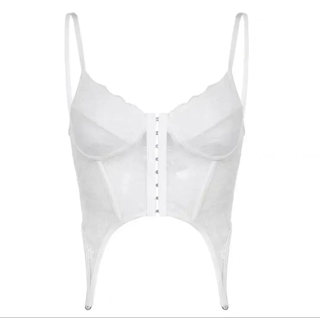 Black Lace Back Strap Women's Inner Top - Image 12