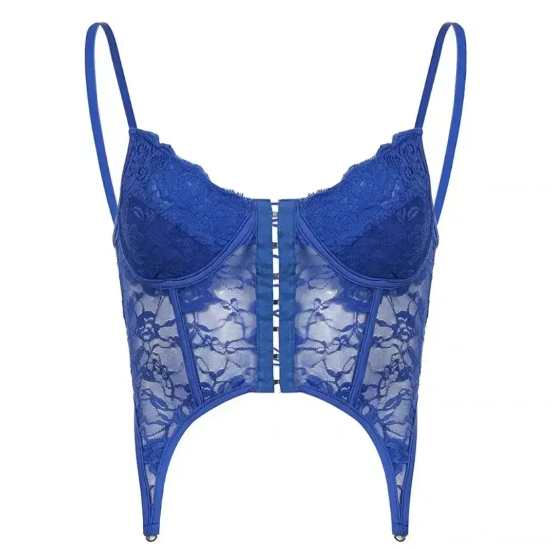 Black Lace Back Strap Women's Inner Top - Image 15