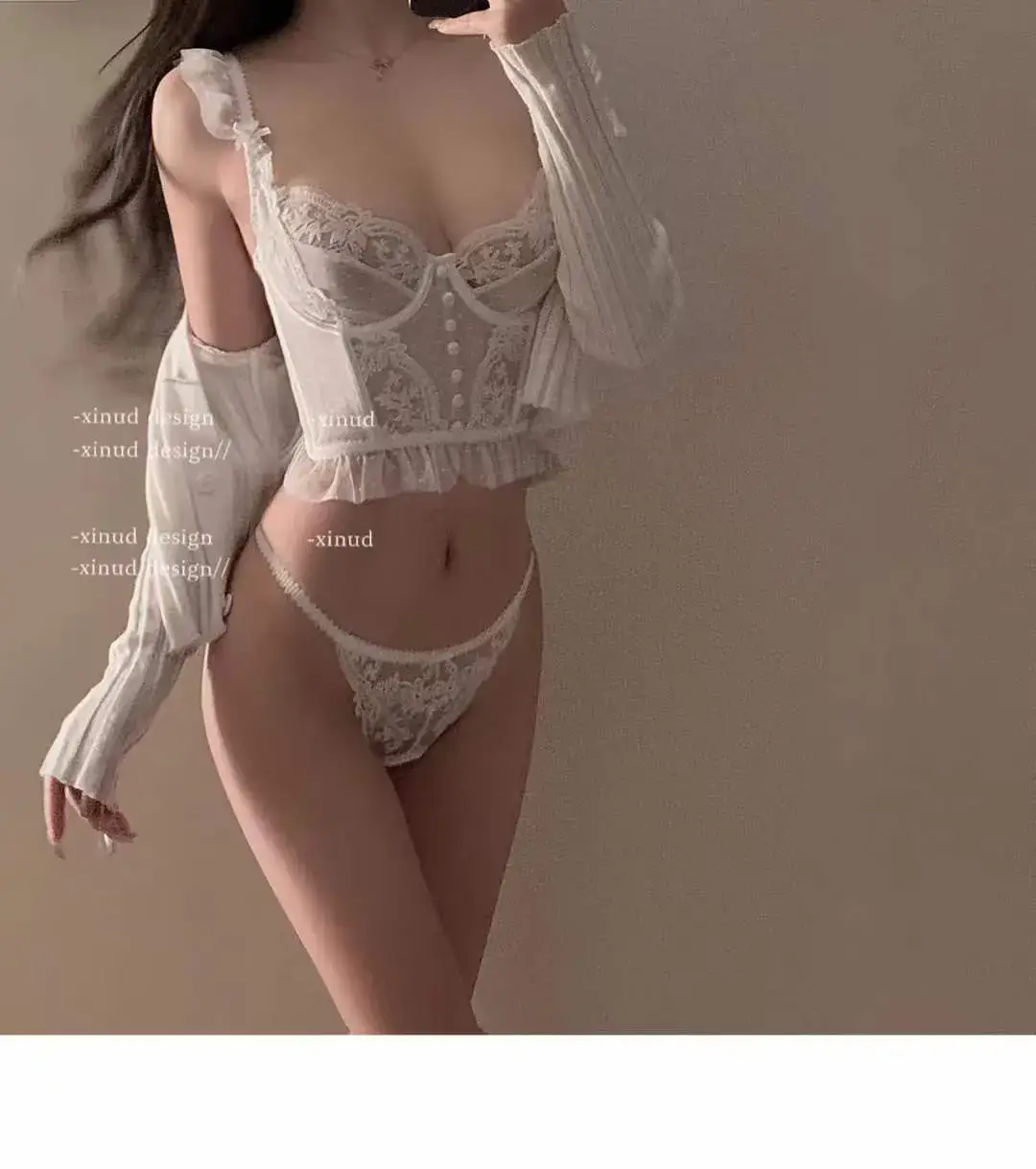 Black Lace French Style Camisole Bra — feature 1