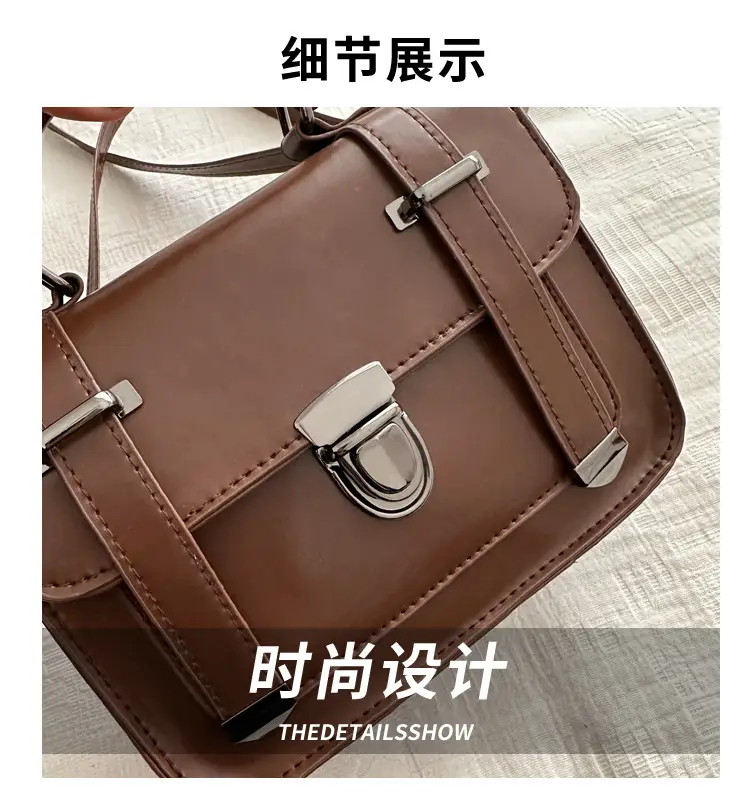 Vintage Brown Square Handbag for Women 2024 — feature 3