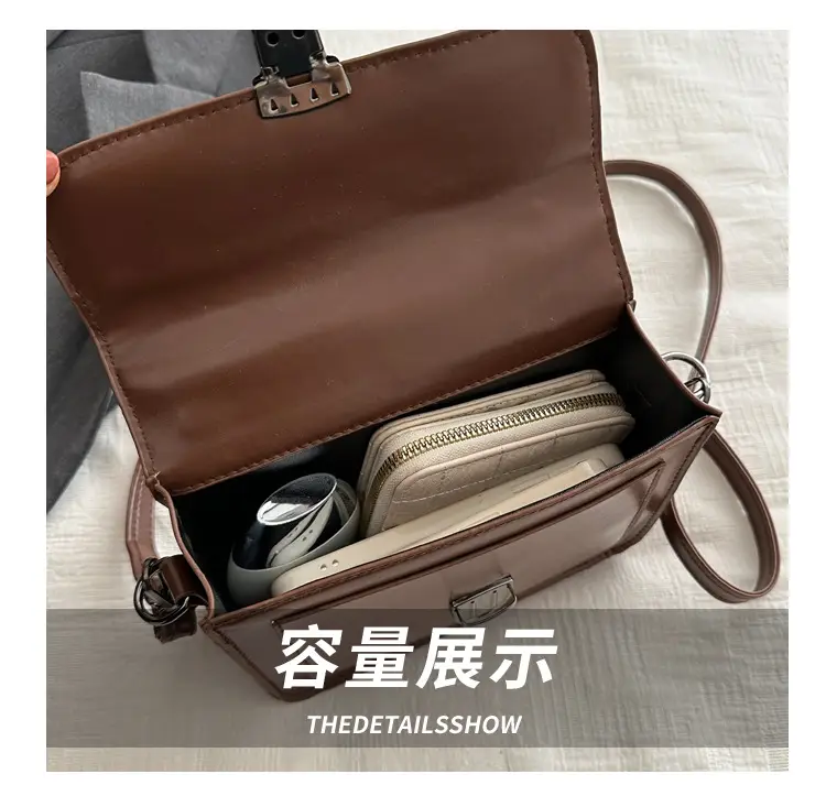 Vintage Brown Square Handbag for Women 2024 — feature 7
