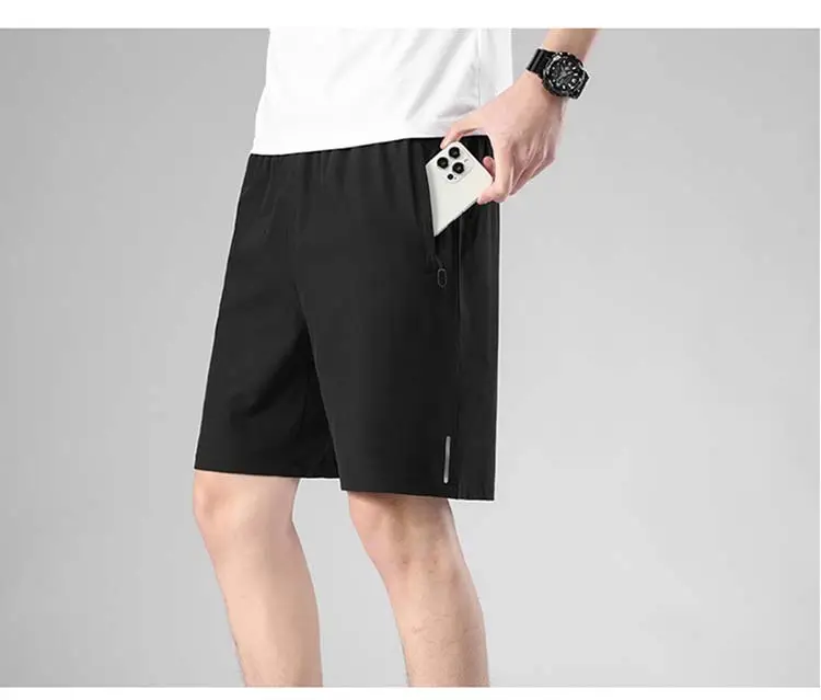 Men's Black Reflective Shorts Summer Casual Quick Dry — feature 20