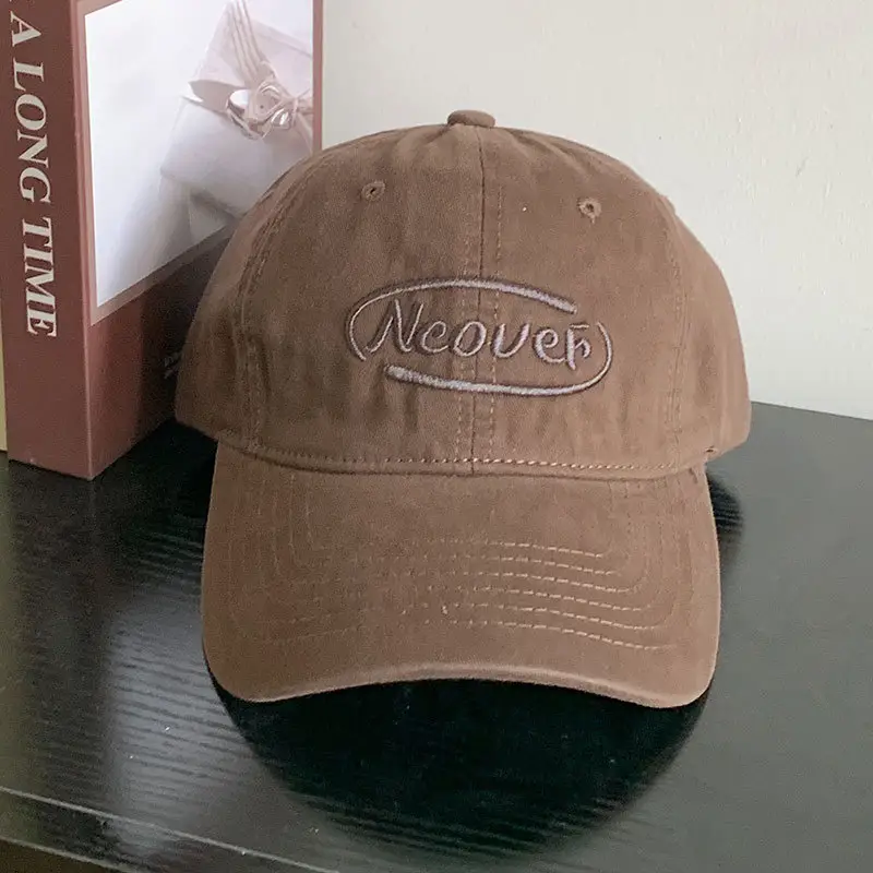 Women's Brown New Japanese Style Baseball Cap with "Neower" Logo