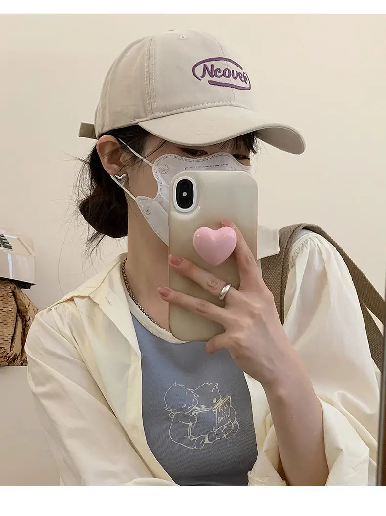 Women's Brown New Japanese Style Baseball Cap with "Neower" Logo — feature 10