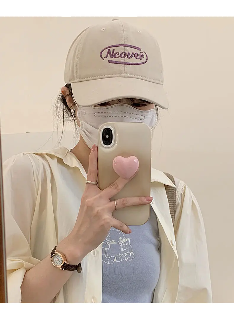 Women's Brown New Japanese Style Baseball Cap with "Neower" Logo — feature 11