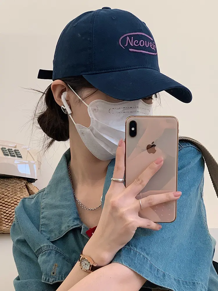 Women's Brown New Japanese Style Baseball Cap with "Neower" Logo — feature 28