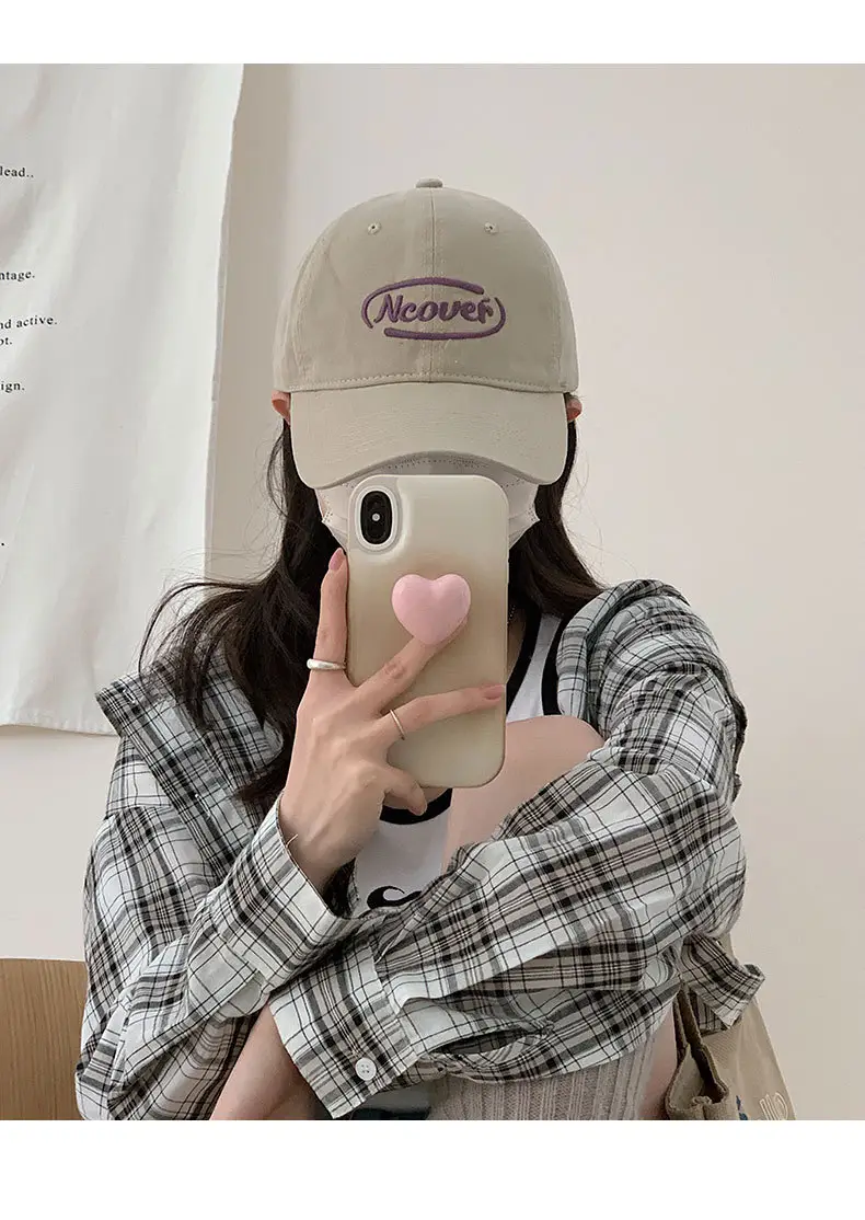 Women's Brown New Japanese Style Baseball Cap with "Neower" Logo — feature 9