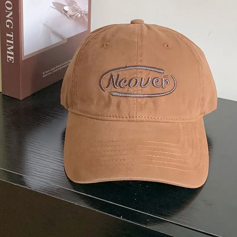 Women's Brown New Japanese Style Baseball Cap with "Neower" Logo