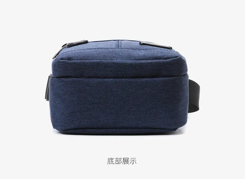 Men's Black Oxford Messenger Bag with Adjustable Strap — feature 18