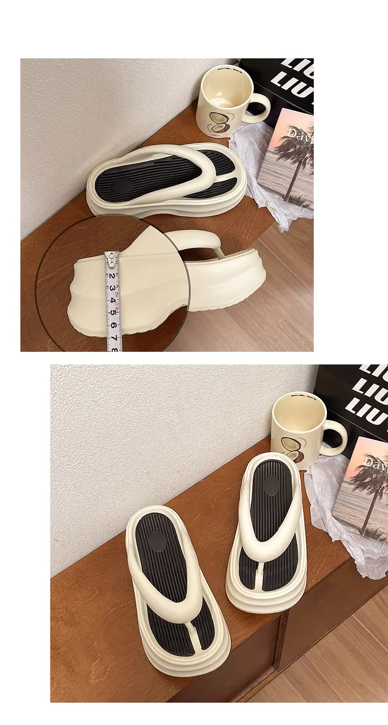 Women's Thick Sandal Slip-On Summer Shoes Beige — feature 16