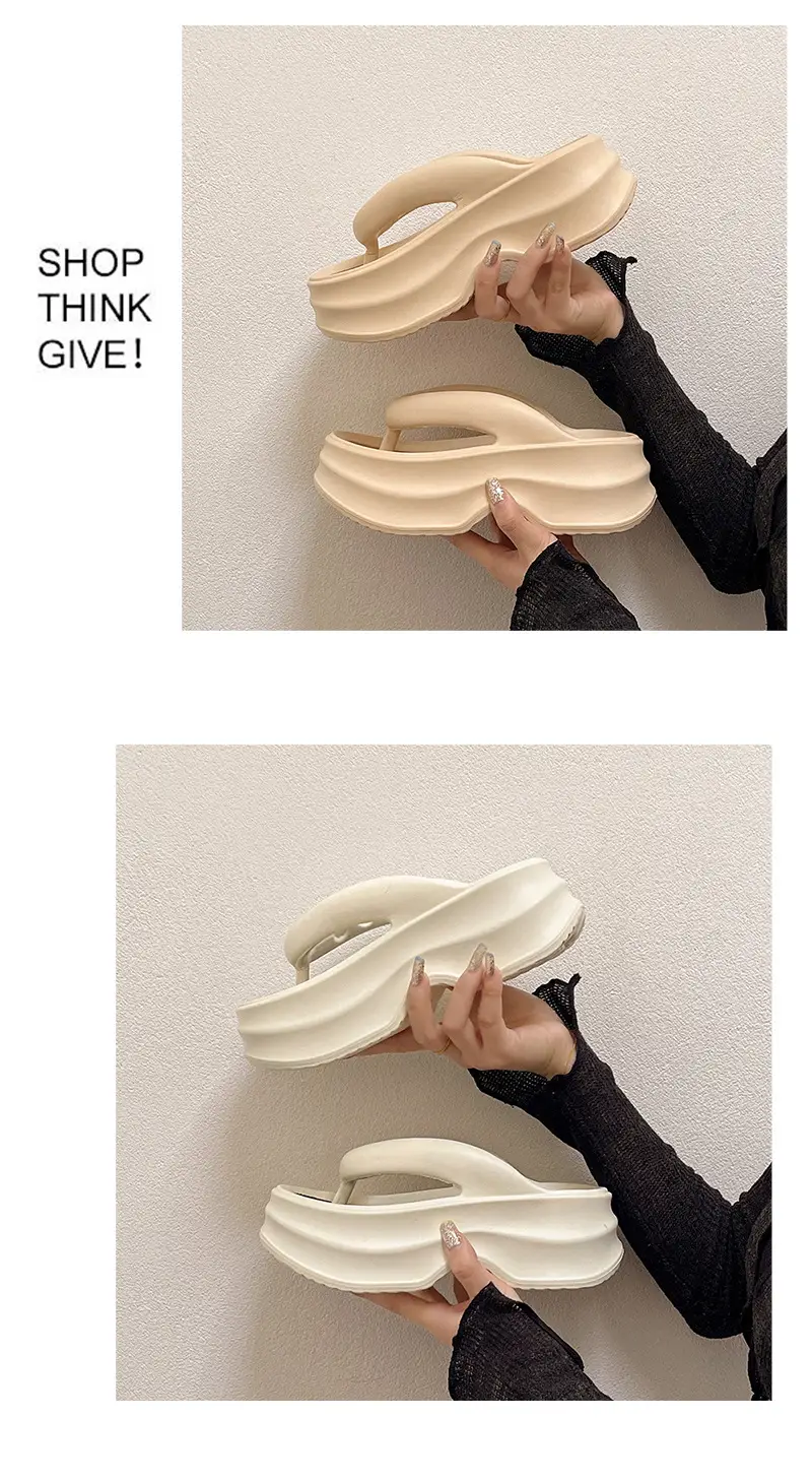 Women's Thick Sandal Slip-On Summer Shoes Beige — feature 6