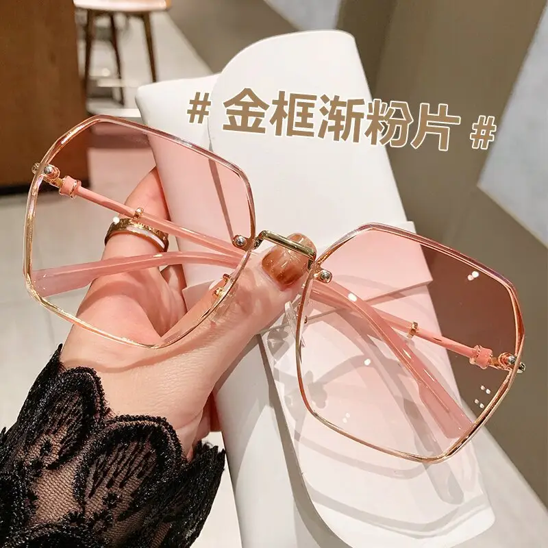 Women UV400 Large Frame Sunglasses Summer - Image 5