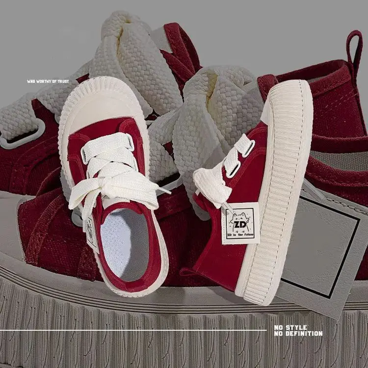 Women's thick-soled canvas shoes 2024 New breathable white shoes soft-soled lightweight casual sneakers for students ins fashion - Image 6