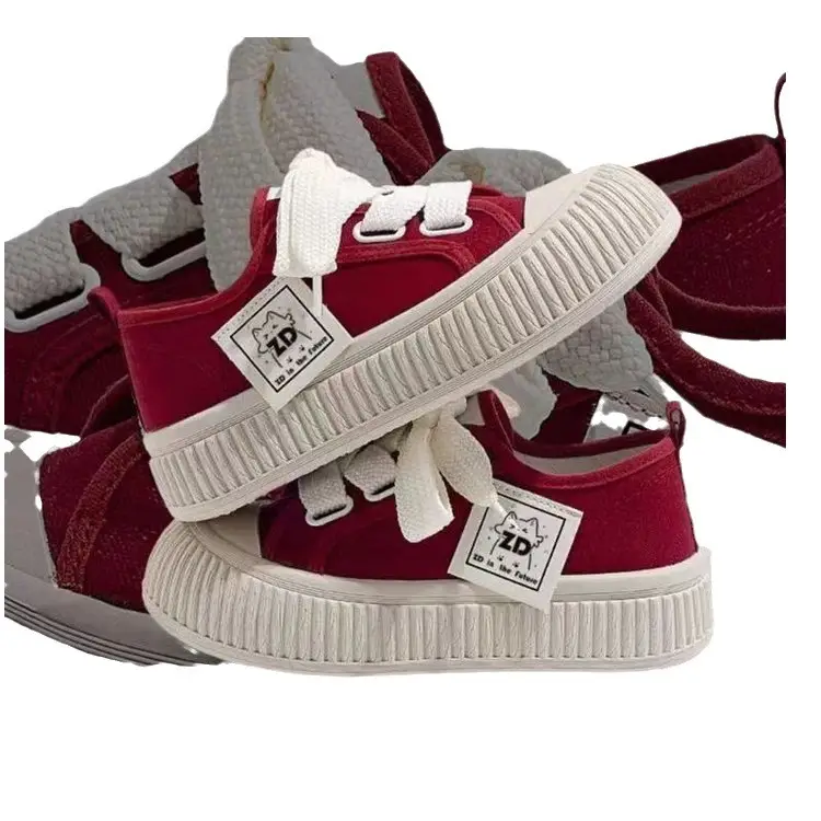 Women's thick-soled canvas shoes 2024 New breathable white shoes soft-soled lightweight casual sneakers for students ins fashion - Image 7