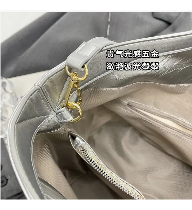 Women's Brown Leather Tote Bag Large Capacity Crossbody Commute — feature 6
