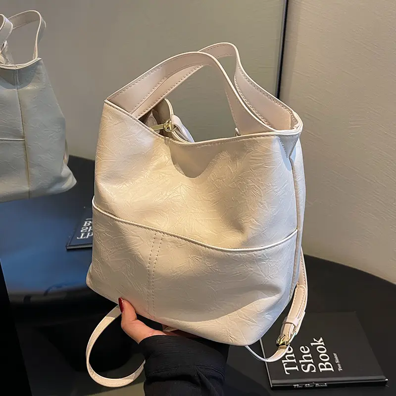 Women's Large Capacity Crossbody Tote Bag Beige 2026